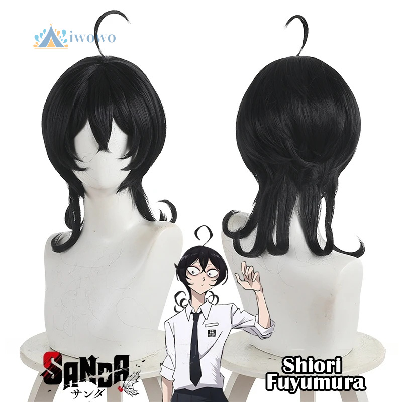 Anime Cosplay Girl With Black Hair - Anime Sanda Shiori Fuyumura Cosplay Wig