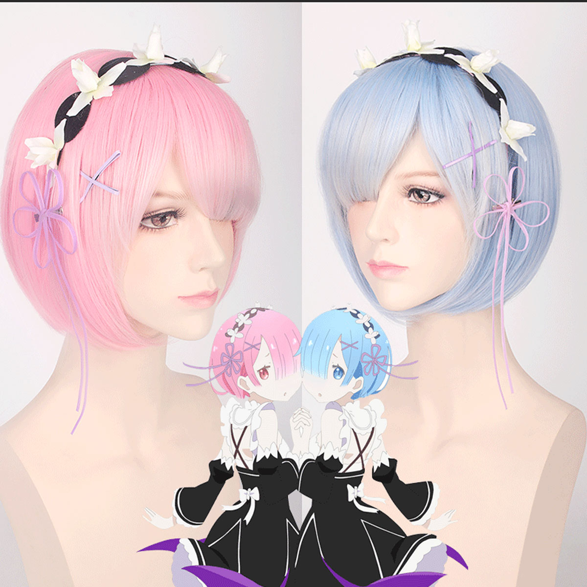 Re Zero Rem Wig - Starting from Scratch in Another World,