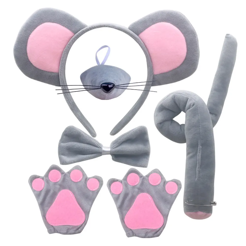 Anime Cosplay Simple - Mouse Costume Set Ears Headband Nose