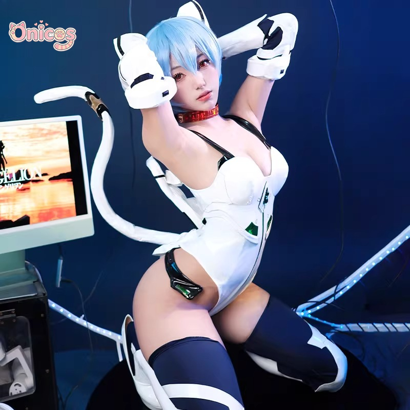Ayanami Rei Cat Ear Anime Cosp - Anime Cosplay Swimsuit ulasan dan harga