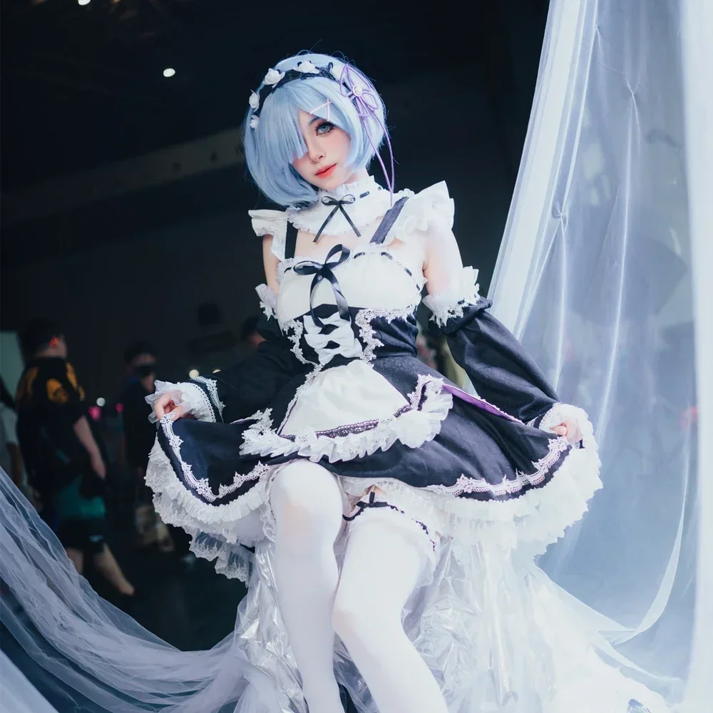 New Anime Maid Rem Cosplay Cos - Re Zero Rem Wig ulasan dan harga