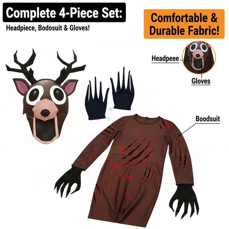 Scary Reindeer Costume for Kid - Anime Cosplay Outfit Ideas ulasan dan harga