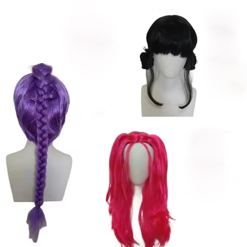 Anime Long Purple Braiding Hai - Anime Cosplay Girl With Black Hair ulasan dan harga