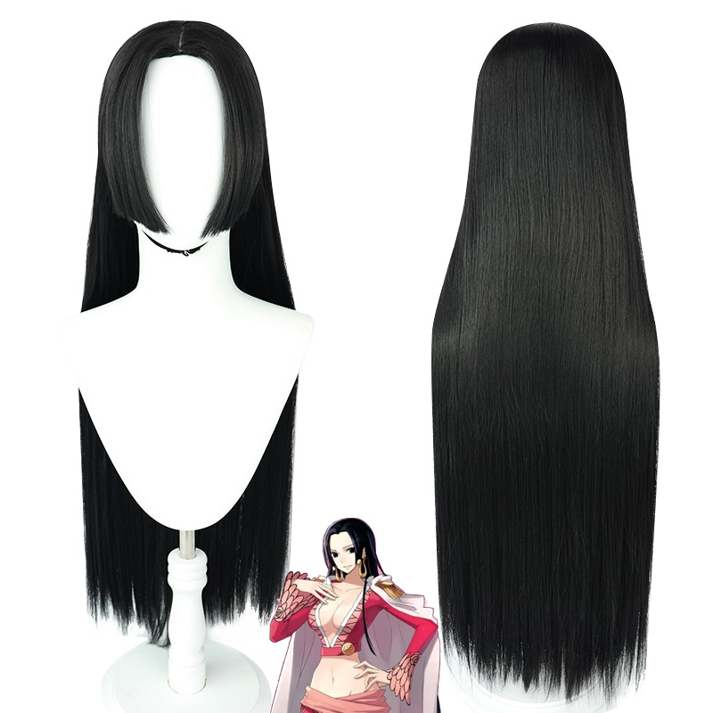 Anime Boa Hancock Cosplay Wig  - Anime Cosplay Girl With Black Hair ulasan dan harga