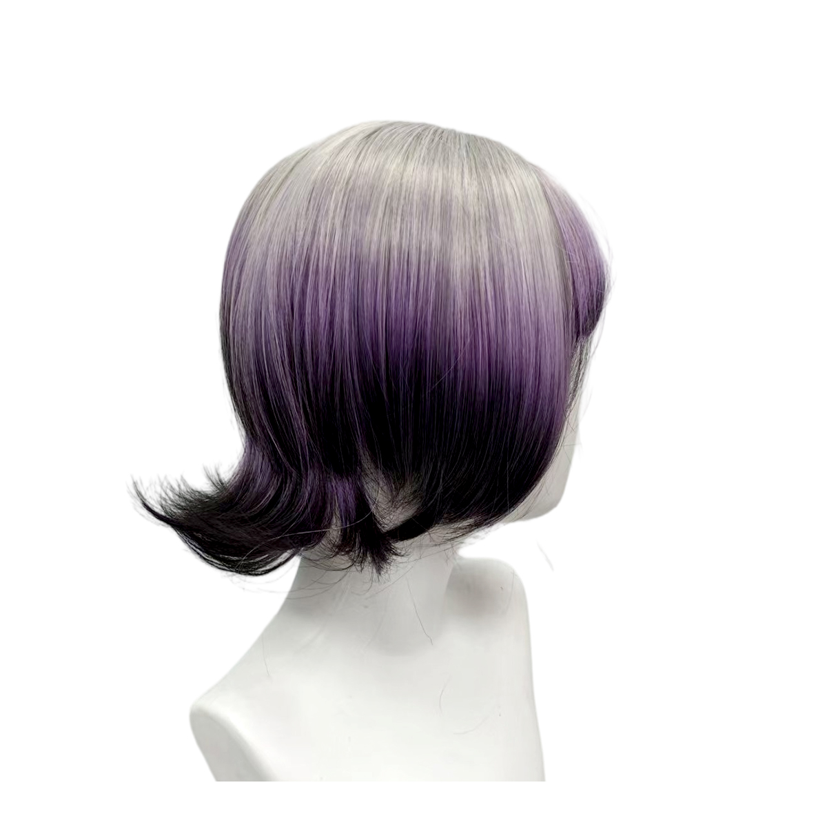 Grey Purple Black Ombre Bob Wi - Anime Cosplay Girl With Black Hair ulasan dan harga