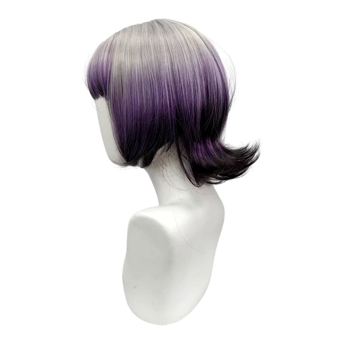 Grey Purple Black Ombre Bob Wi - Anime Cosplay Girl With Black Hair ulasan dan harga