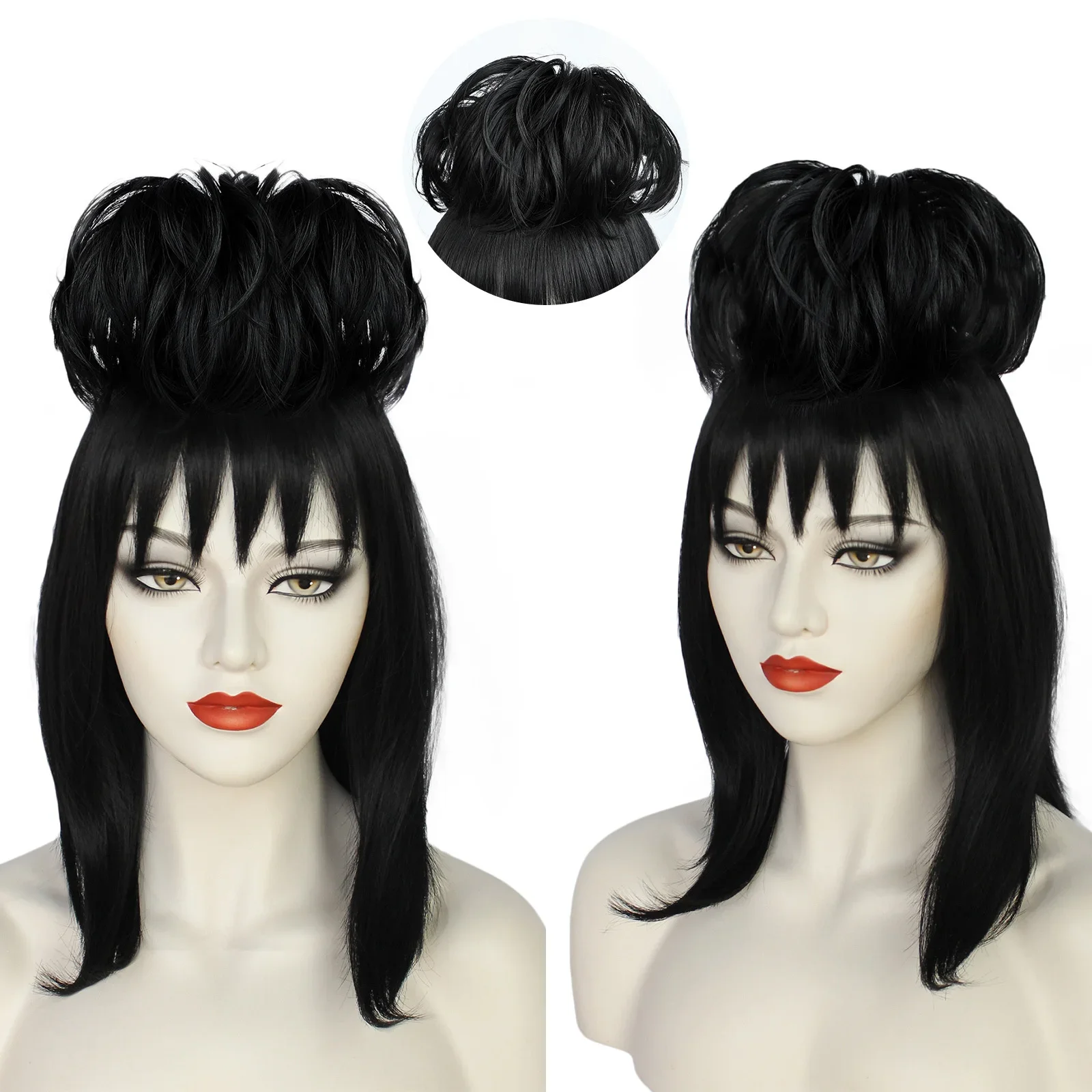 Lydia Deetz Cosplay Wig Bride  - Anime Cosplay Girl With Black Hair ulasan dan harga