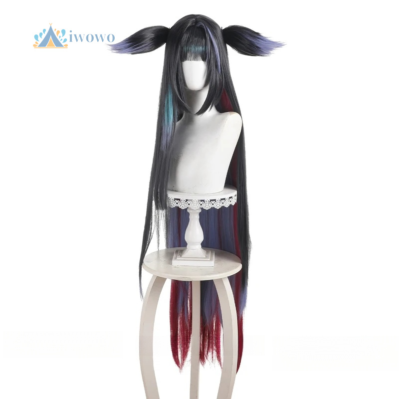 Arknights Mio Cosplay Wig Blac - Anime Cosplay Girl With Black Hair ulasan dan harga