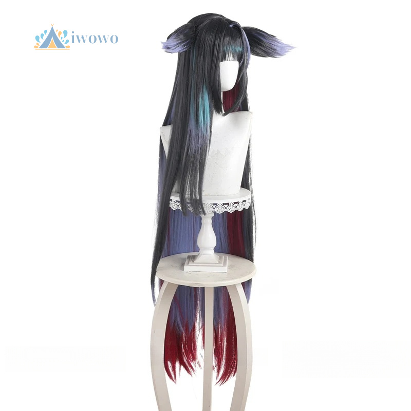 Arknights Mio Cosplay Wig Blac - Anime Cosplay Girl With Black Hair ulasan dan harga