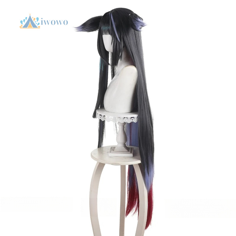 Arknights Mio Cosplay Wig Blac - Anime Cosplay Girl With Black Hair ulasan dan harga
